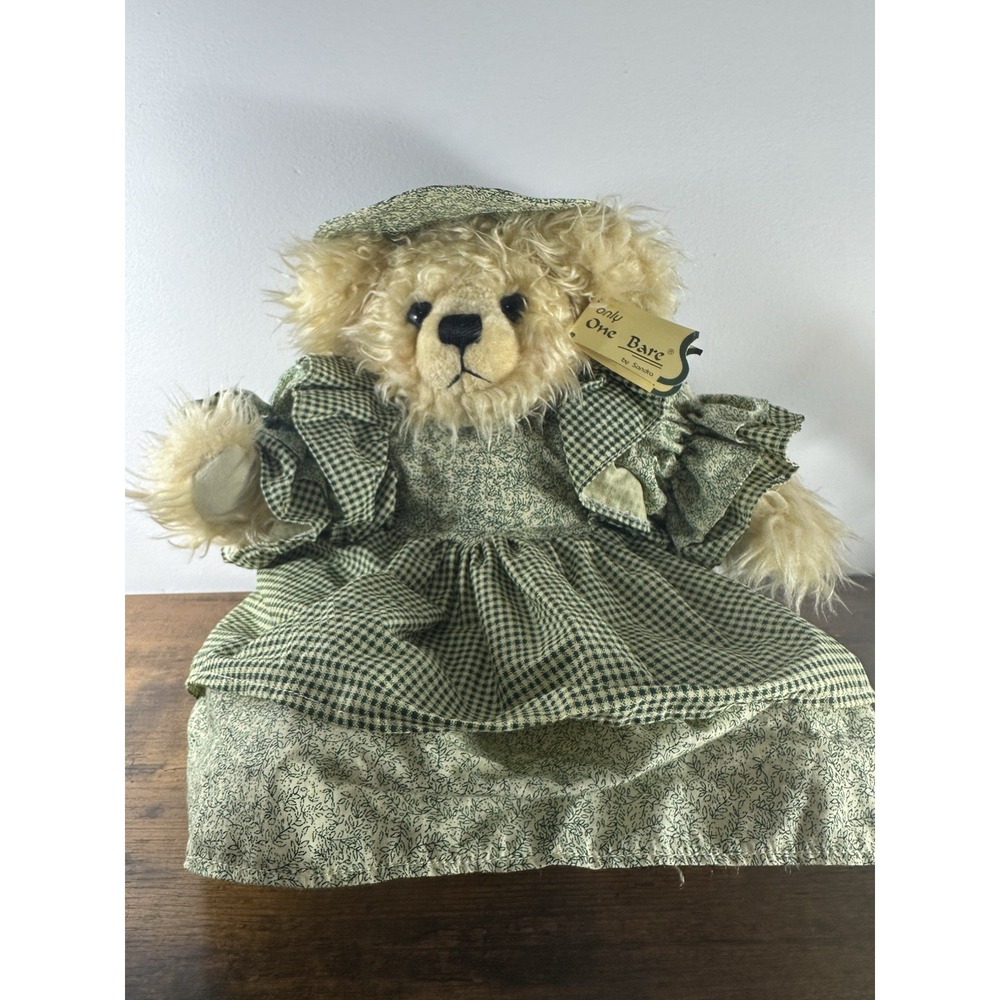 Vtg‎ 1999 Teddy Bear Sandra Harriet Bettina 14" Artist Plush Shabby Chic Dress